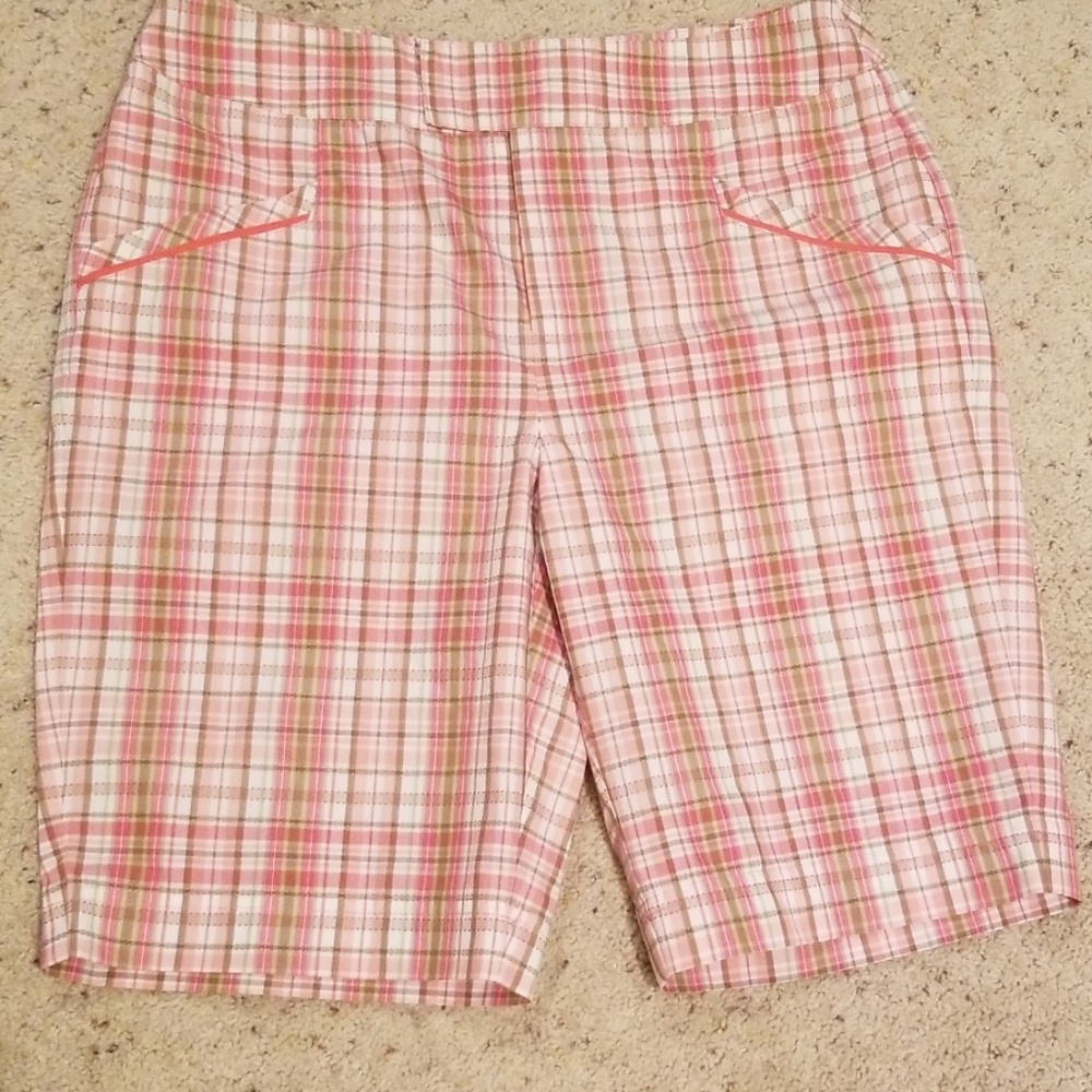 Tehama Plaid Golf Short Bermuda - EUC